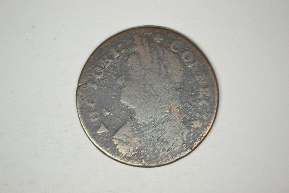 1787 Connecticut Colonial- Draped Bust Left- Neat Early Piece.