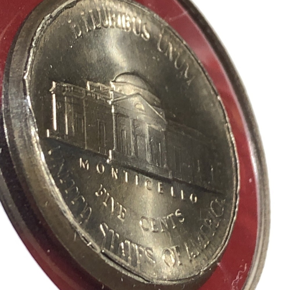 1997 jefferson nickel Error Broadstrike + Partial Collar  Full Steps  Gem Bu