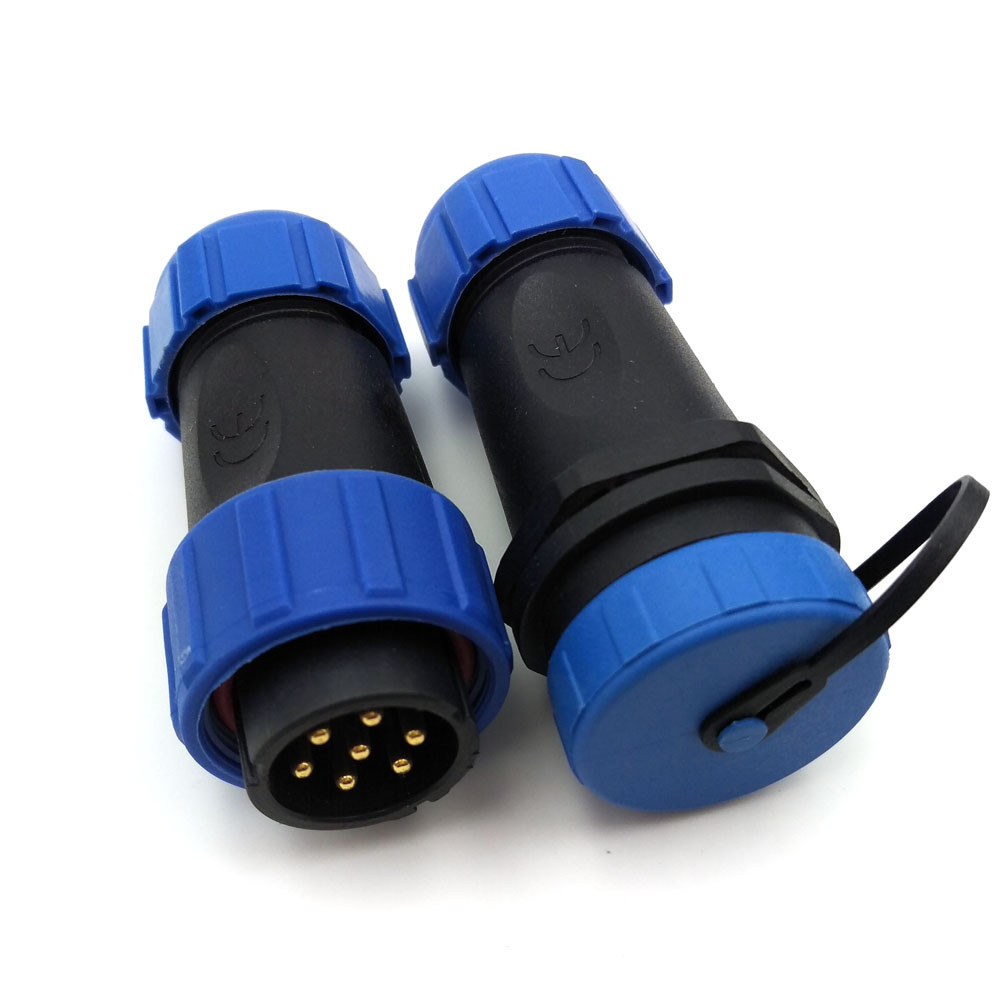 SP21 15A 500V 7Pin Waterproof Power Connector,Cable Wire Connector Plug Socket