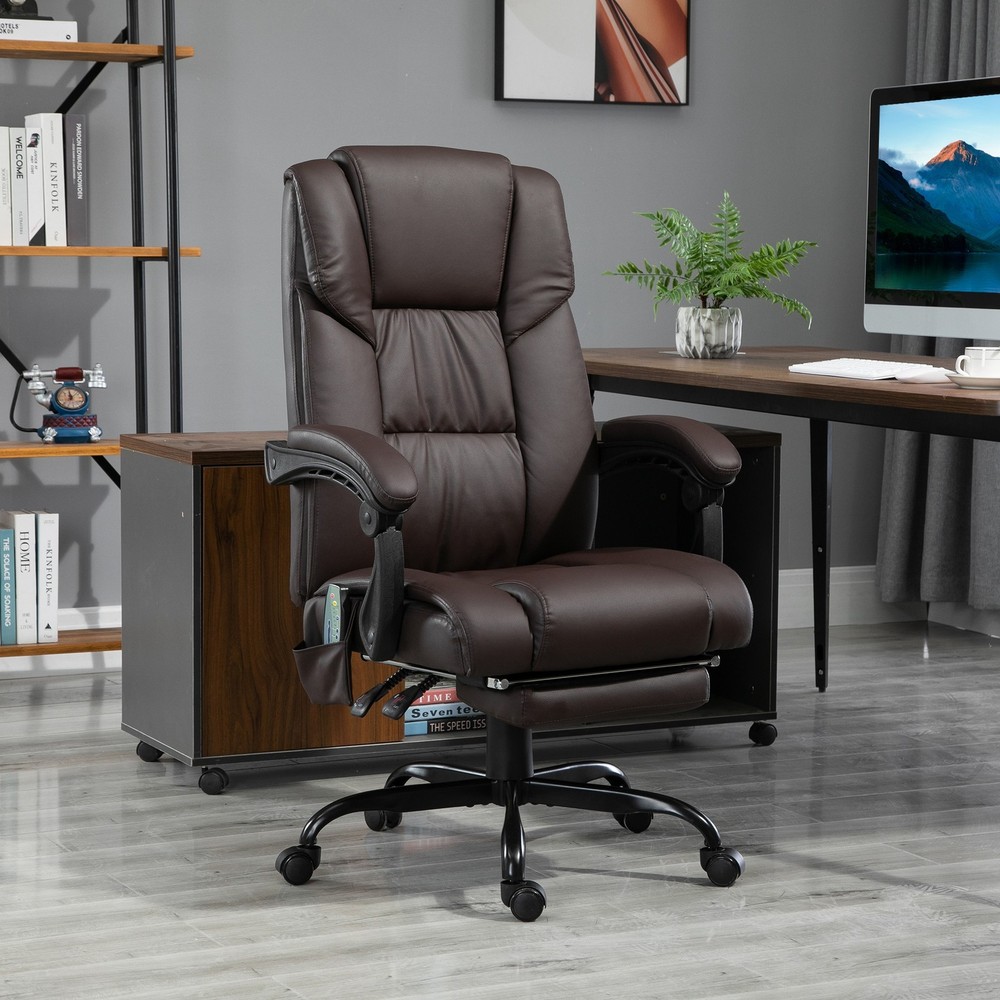 High Back Vibration Massage Office Chair Height Adjustable with Lumbar Support