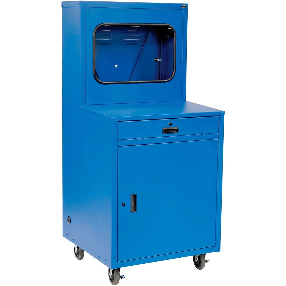 Deluxe LCD Industrial Computer Cabinet Blue Unassembled