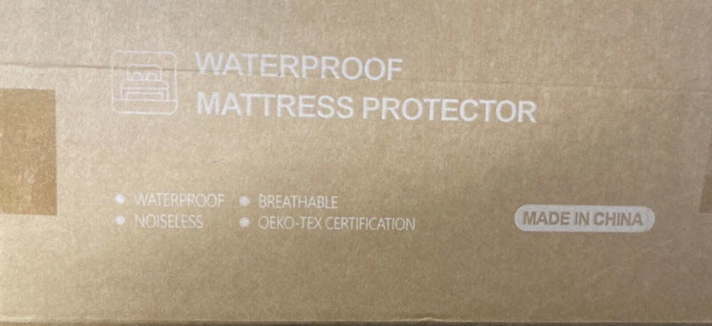Waterproof Mattress Protector, Queen, White, Breathable, Noiseless, Deep Pocket