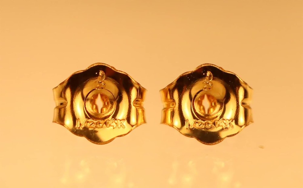 8-Piece 14K Yellow Gold Earring Backs Replacement Earring Backs (FREE SHIPPING)