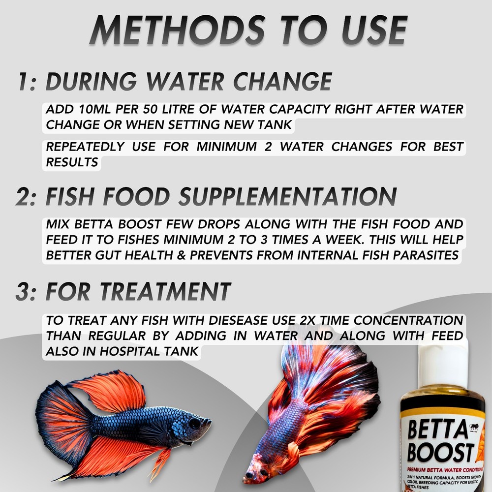 Betta Boost 120ml Betta Fish Aquarium Water Conditioner & Supplement