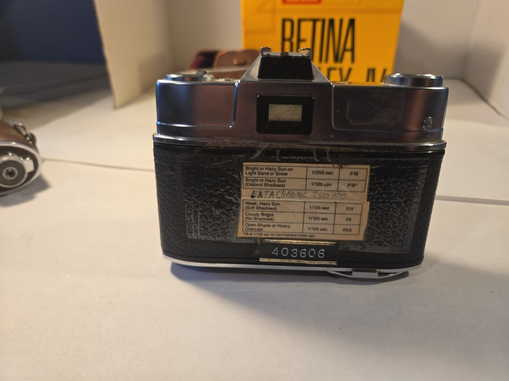 KODAK Rerina Refex IV 35mm Camera Leather Case Original Box (10)