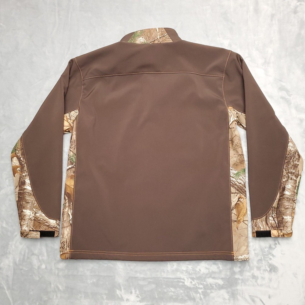 Gamehide Jacket Men Large Brown Realtree Xtra Soft Shell Performance Tech Fleece