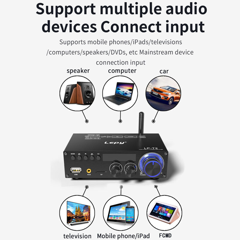 ‌Studio-Grade Amplifier: 50Wx2 Output & Noise-Free Design‌