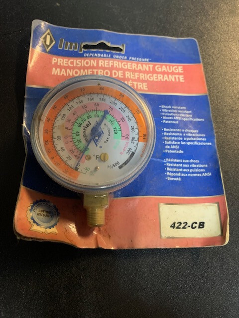 Imperial Tool 422-CB Replacement Gauge,Low Side, Blue