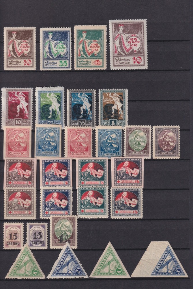 LATVIA 1920/1939 27 COMPLETE SETS + 2 BLOCKS MLH