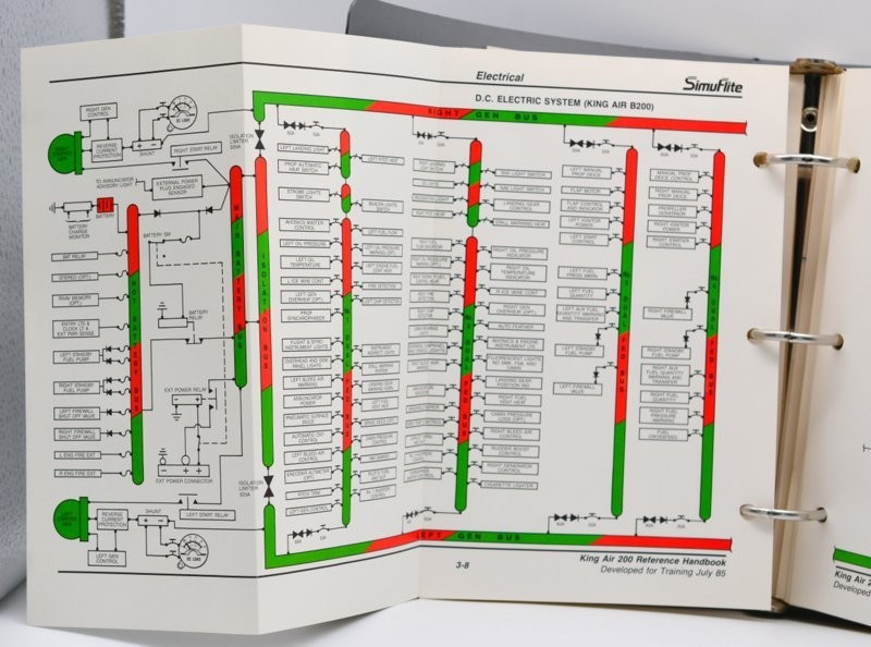 SIMUFLITE KING AIR 200 REFERENCE HANDBOOK, 1985