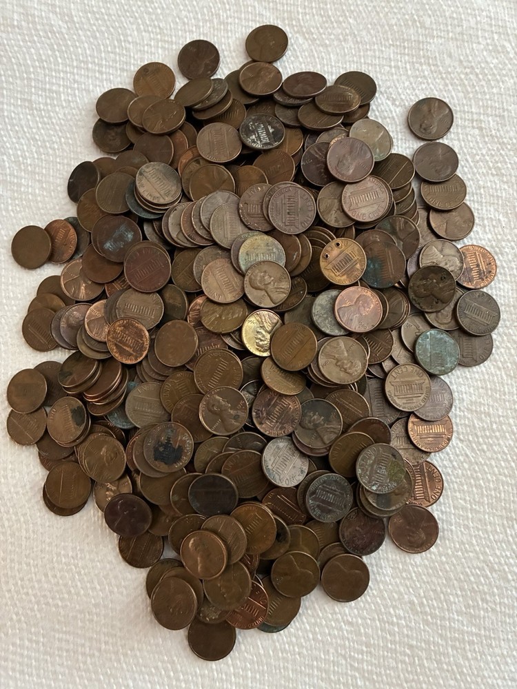 Copper One Cent Coins~~~25LBS~~~Culls, Discolored~~~Please Read Description