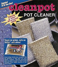 Cleanpot Pot Cleaner Non-Scratch Teflon Scrubber Luster Sponge (Package May Vary
