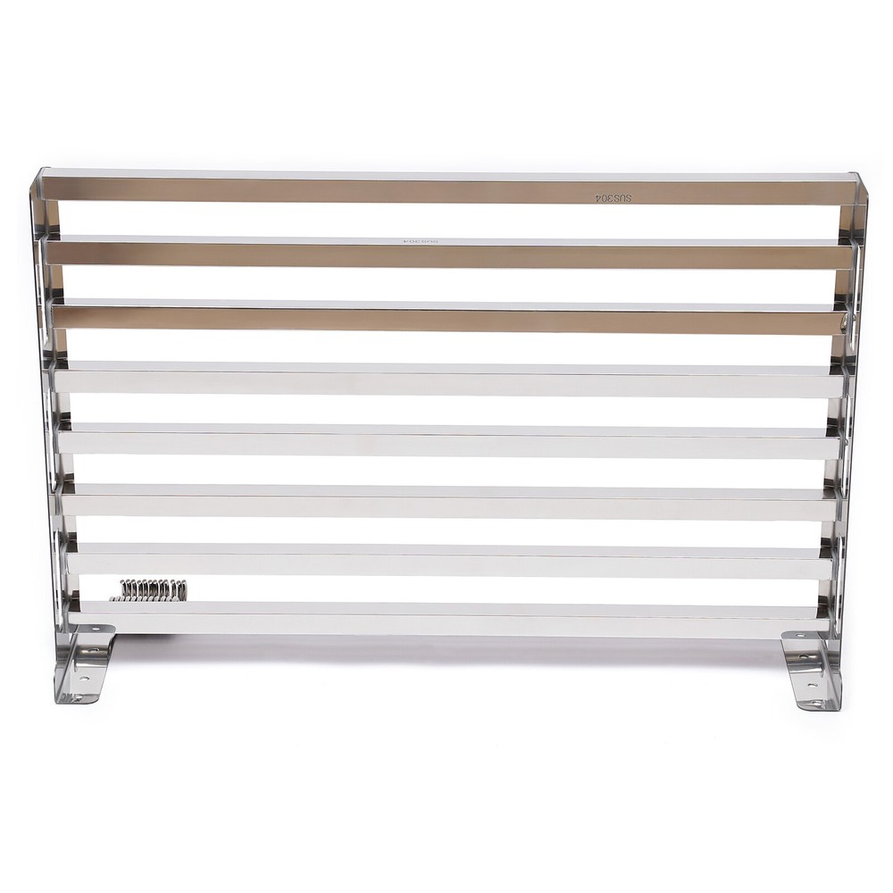 Wall Mount Microwave Oven Shelf Kitchen Item Storage Bracket W/12Hooks Stainless