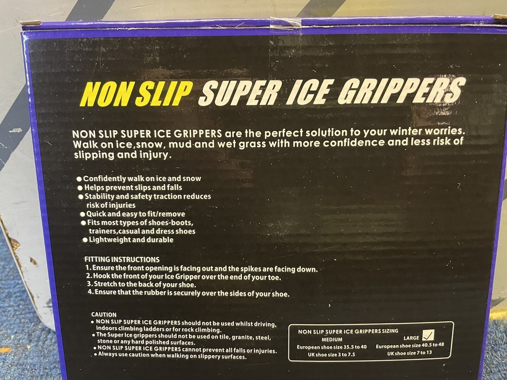 Shoe Ice Grips Pull On Spikes For Snow & Ice