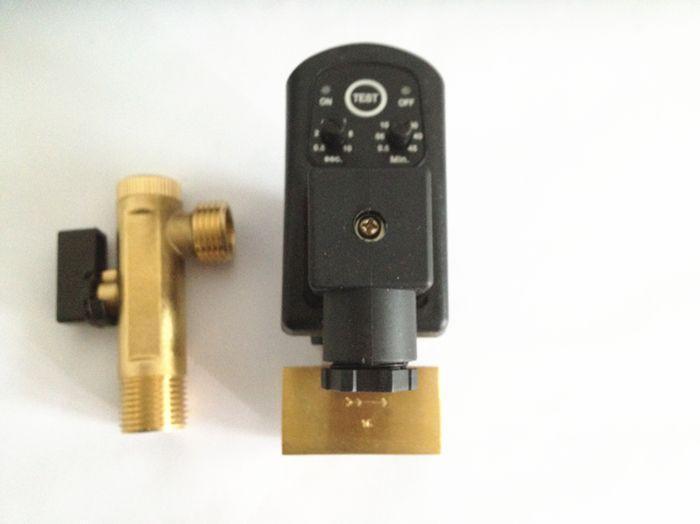 2sets Compressor Auto Drain Timer Valve 110V 1/2"