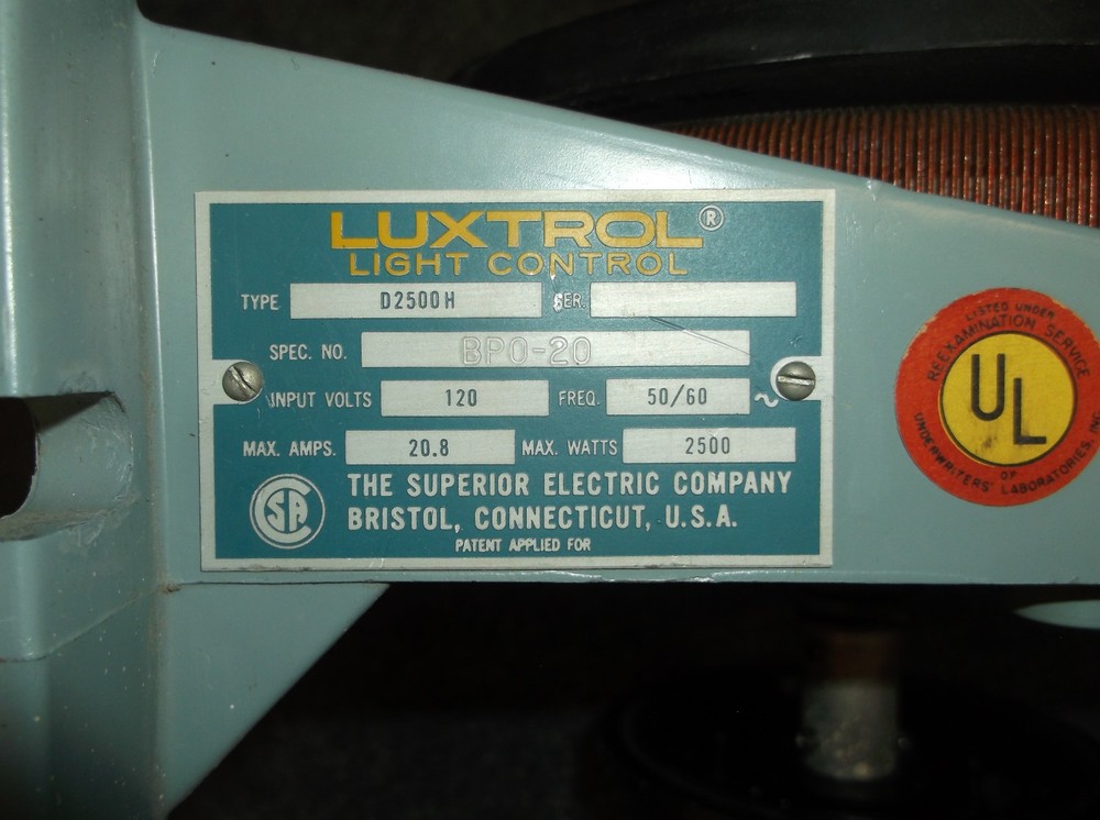 powerstat variable transformer superior electric
