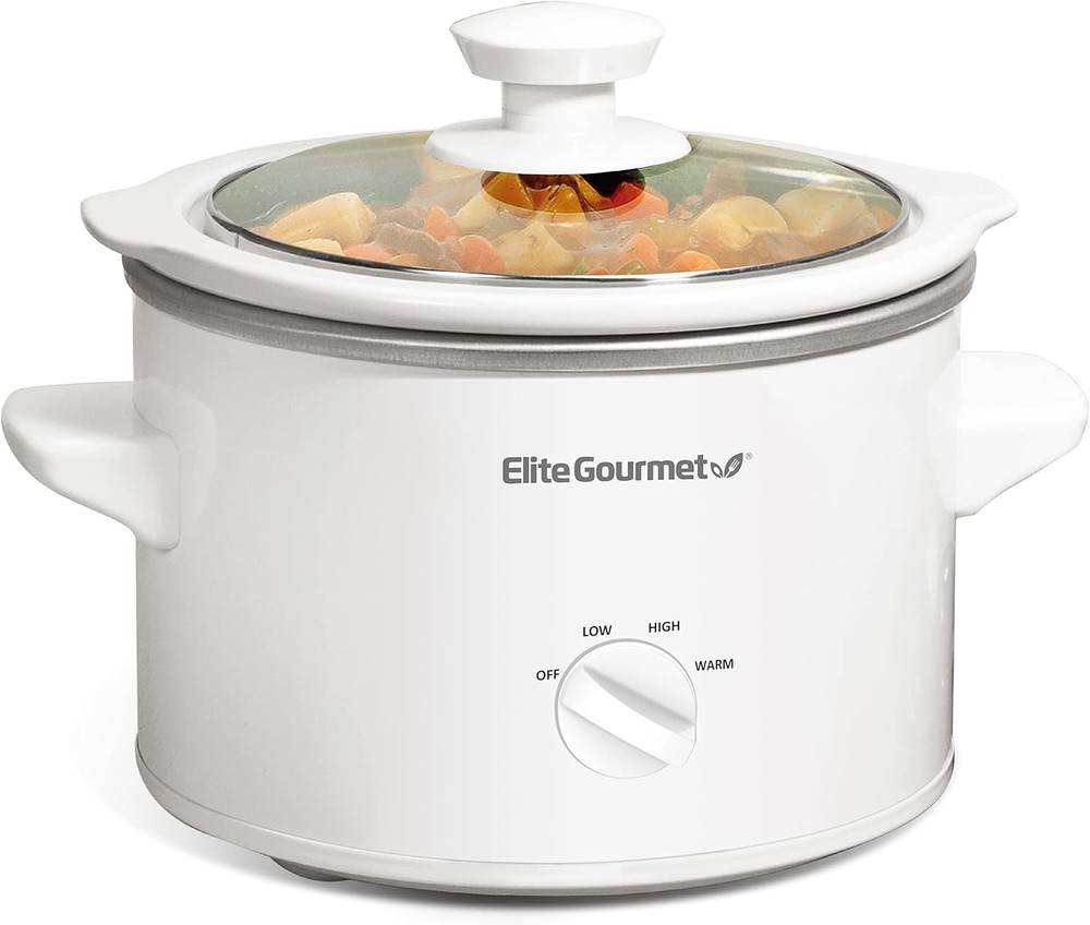 Compact 1.5 Qt Electric Slow Cooker with Adjustable Settings - Easy Clean Design
