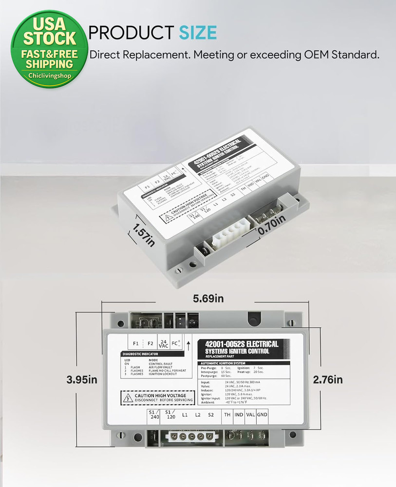 Igniter Control Module Replacement for Mastertemp Sta-Rite Max-E-Therm Heater