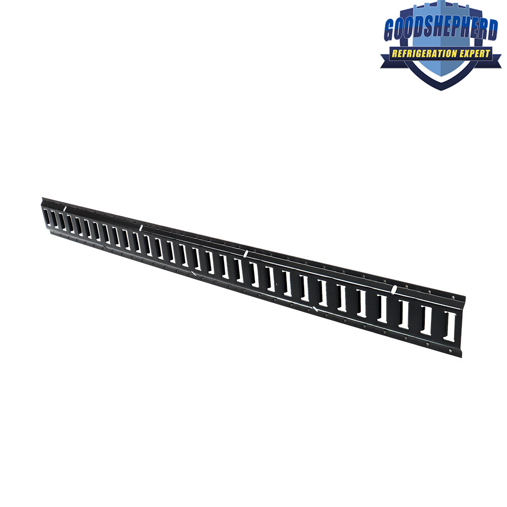 Black E Track Tie Down Rail Kit 5' E Track 8Pcs Bar Rails Powder Coated Steel