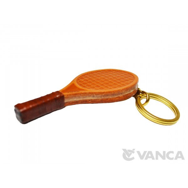 Tennis Racket Leather Keychain(L)