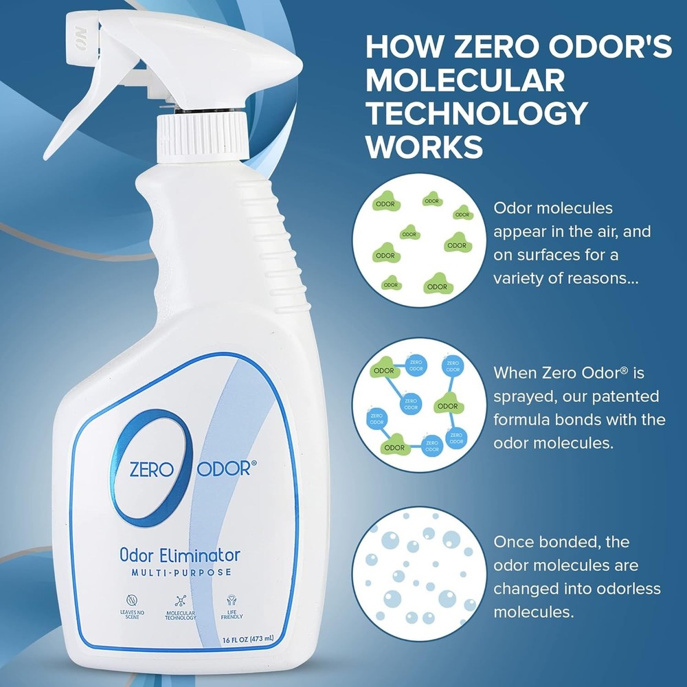 16oz Multi-Purpose Odor Eliminator - Unscented, Biodegradable Spray for Home