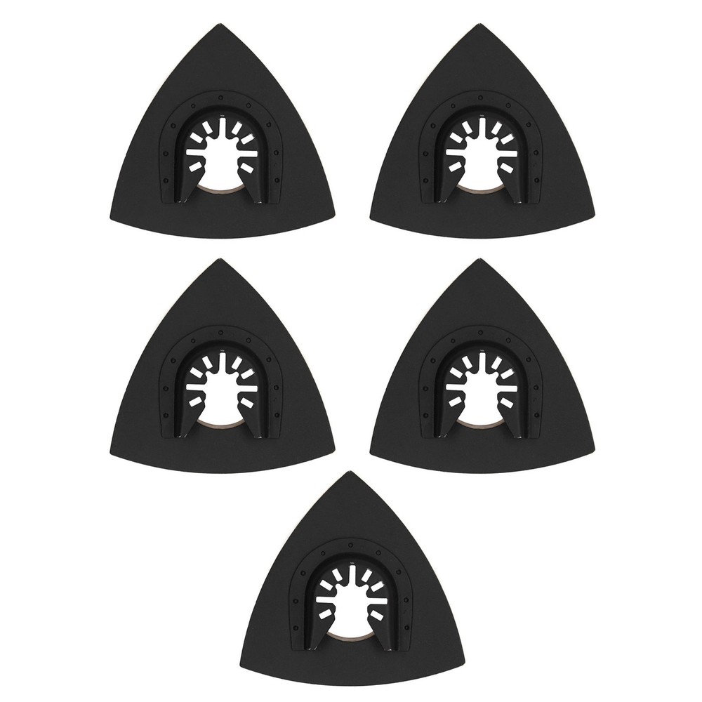 5PCS Wool Polishing Pad With Base Triangular Felt Buffing Pad For Oscillating