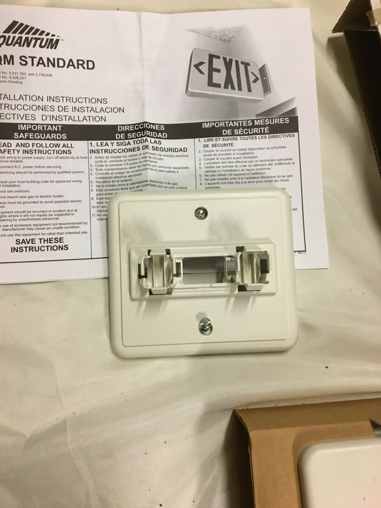 Lithonia LED EXIT light120/277v 1 or 2 side multi-mount white plastic red letter