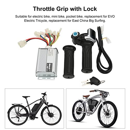 1000W Brushed Motor Speed Controller with Locking Throttle Grip & Battery