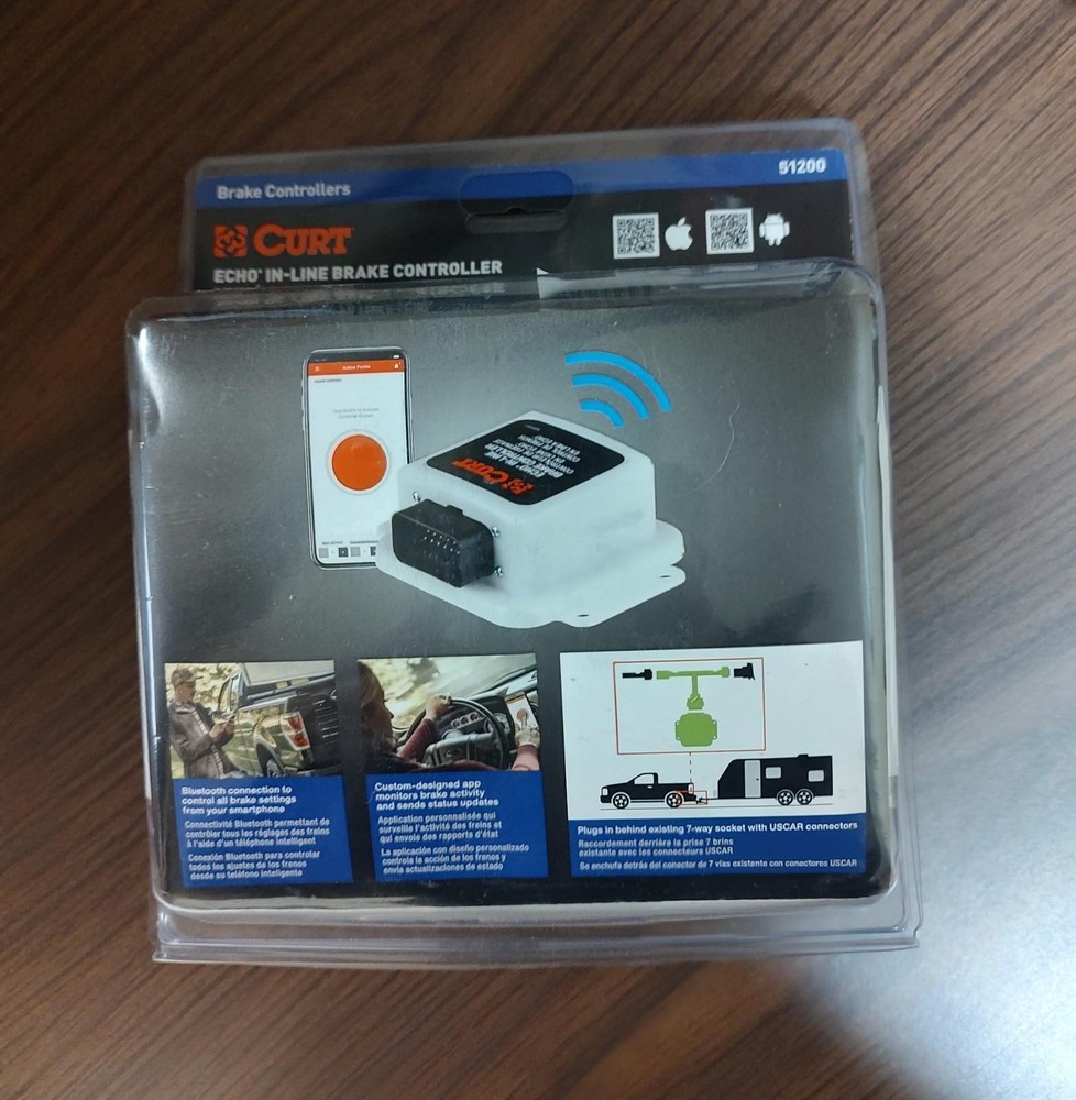 CURT Echo In-Line Trailer Brake Controller With Bluetooth Connection Part# 51200