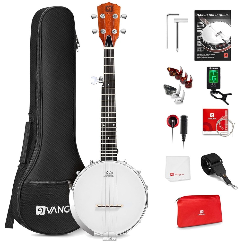 Portable 5-String Banjo for Beginners - Mahogany