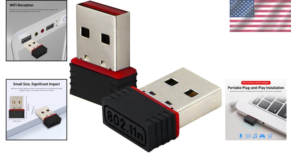 Dual 150Mbps Wireless USB WiFi Adapter - Fast Speed for Multimedia Experience
