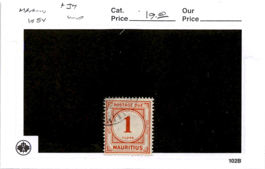 Mauritius, Postage Stamp, #J7 Used, 1954 Postage Due