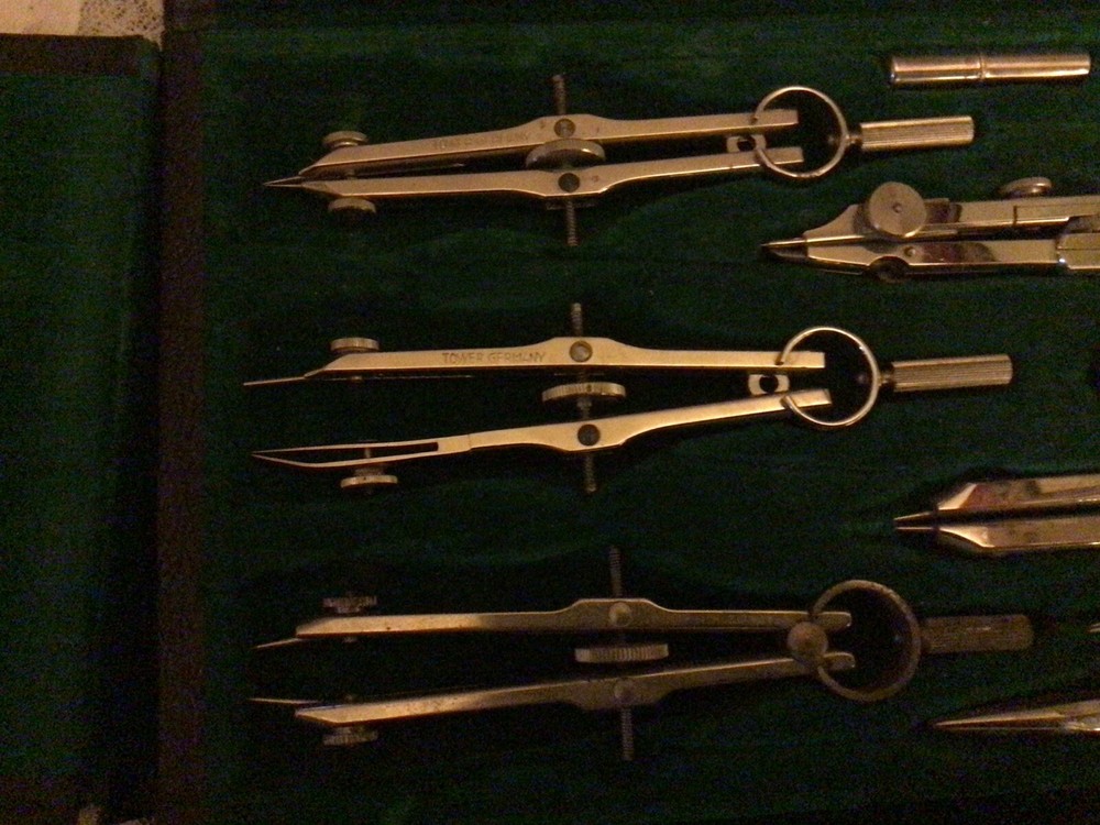 Vintage Tower Germany Drafting Tool Set