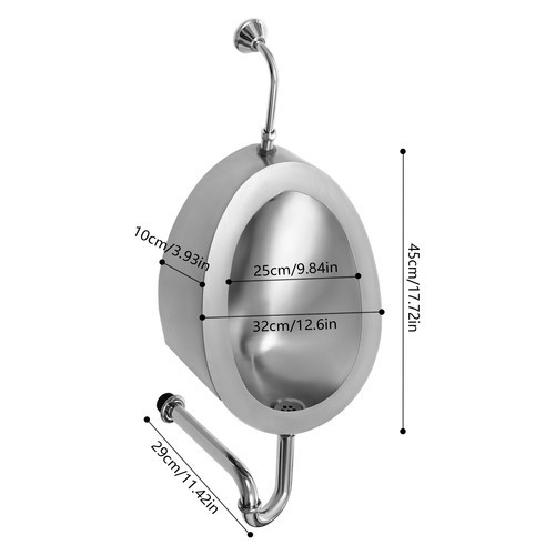 Wall Mount Male Bathroom Urinal Automatic Smart Sensor Flush Urinal Flusher