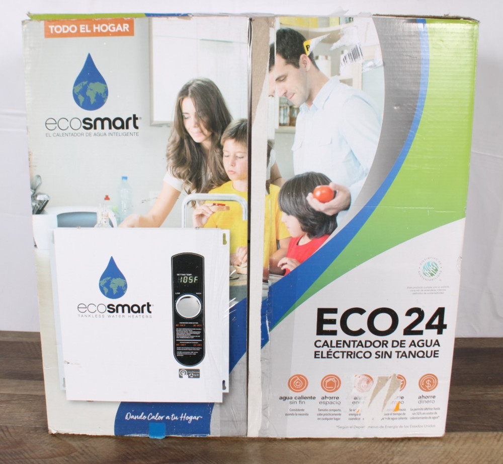 EcoSmart ECO 24 24kW 240V Tankless Electric Water Heater Digital Control Open Bo