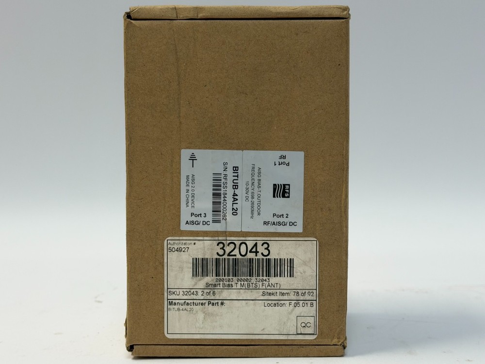 RFS BITUB‑4AL20 – New – Broadcast/Telecom Bandpass Filter Unit