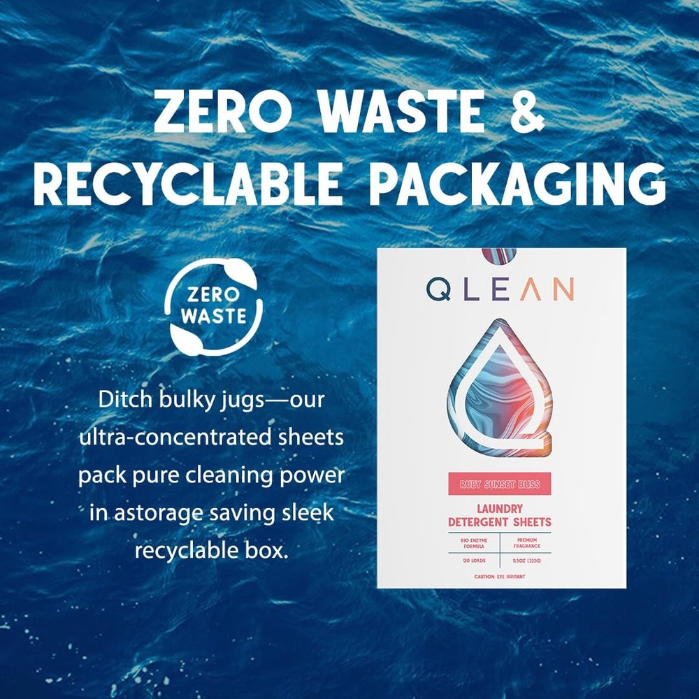 Laundry Detergent Sheets – Plastic-Free Packaging, Travel-Friendly, HE & Stan...