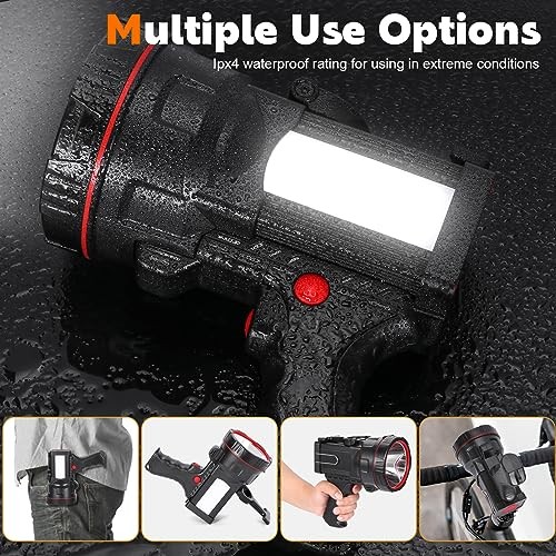 Superbright Handheld LED Spotlight Flashlight Powerful Black-White Light