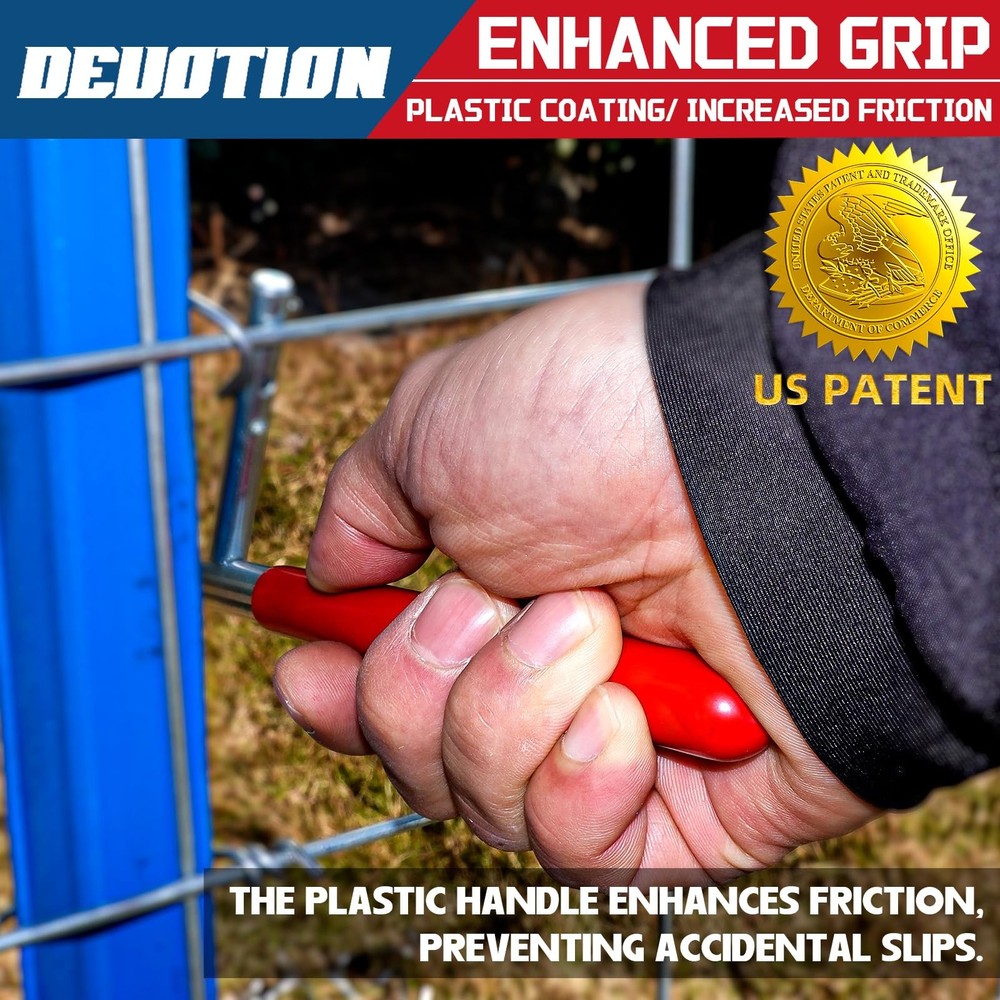 T Post Clips Tool Fence Wire Twisting Bender Handheld Functional Steel Tool