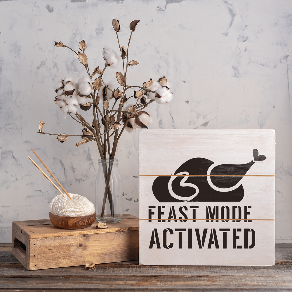 Feast Mode Stencil - Durable & Reusable Mylar Stencils