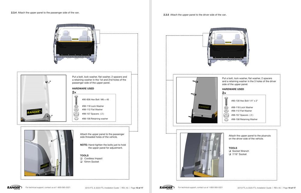 Max View Composite Van Partition – For Ford Transit LR Cargo Area | 3320-FTL