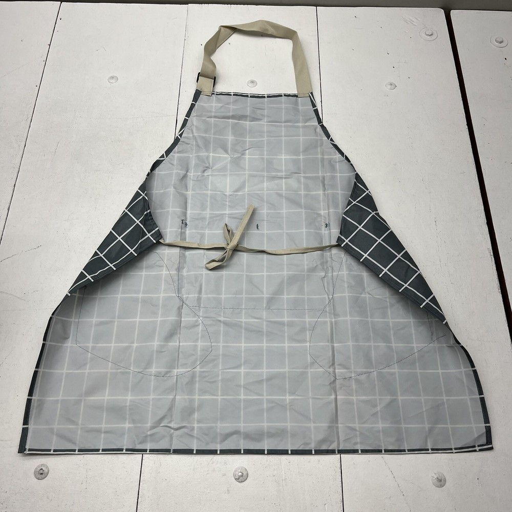 Haoer Gray Plaid Apron