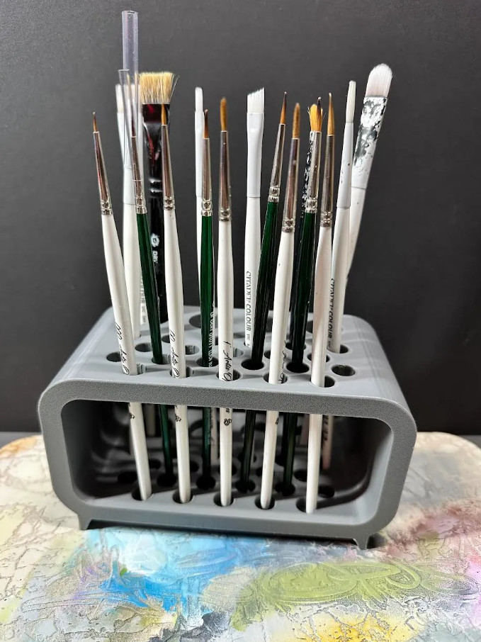 Paint Brush and Pen Organizer | Artist Storage Solution for Desk | Customizable