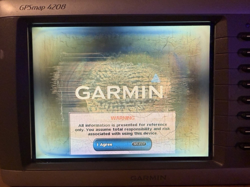 Garmin GPSMAP 4208 ChartPlotter Head Unit & Suncover (READ!)(Parts Not Working)