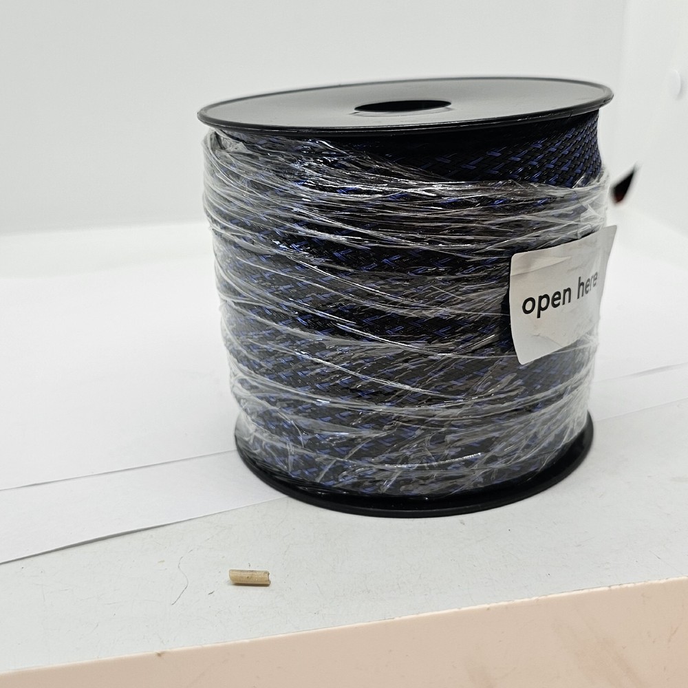 100ft Alex Tech PET Expandable Sleeving BlueBlack