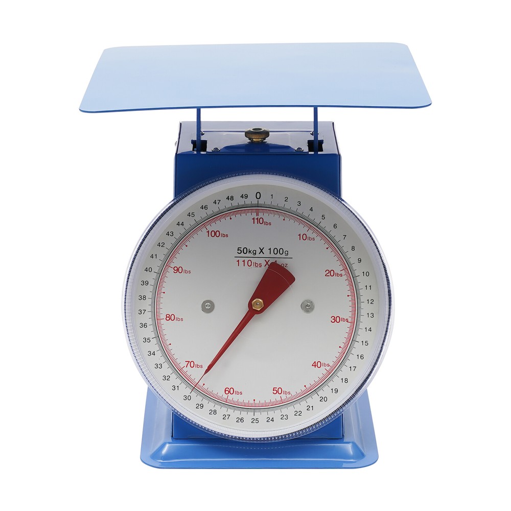 110LBS Heavy Duty Mechanical Kitchen Scale with Durable Iron Platform