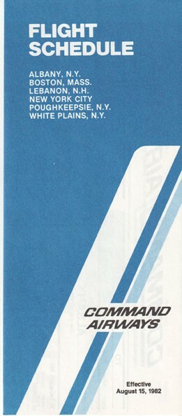 Command Airways timetable 1982/08/15