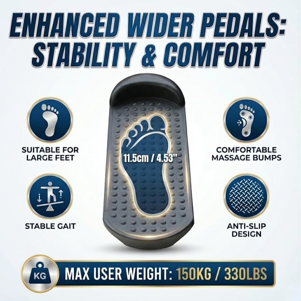 Compact Stepper Machine for Indoor Cardio & Leg Workout | Small Portable Step...
