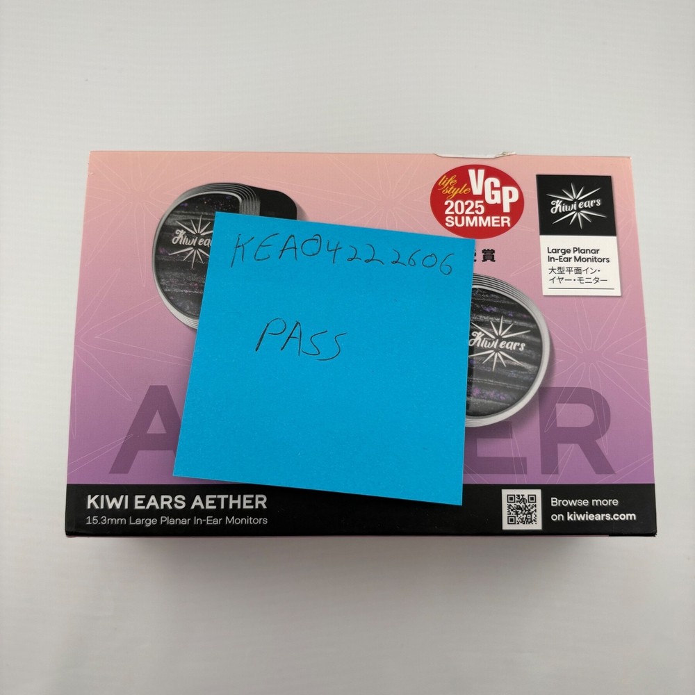 Kiwi Ears Aether 15.3mm Large Planar Driver IEM Earphone, Wired Earbuds