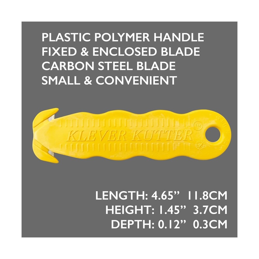 Box Cutter, Klever Kutter, 100/Pack Yellow